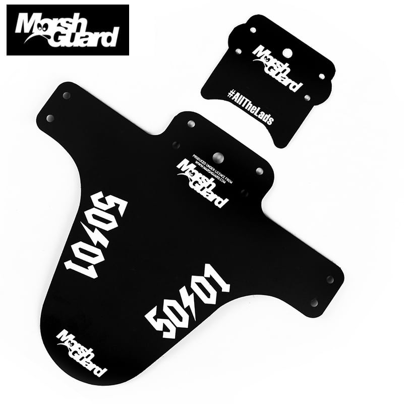 Marsh Guard poritiibade komplekt, mis sisaldab Drop & Roll mudakaitset ja kaableid kinnitamiseks, sobib ideaalselt MTB jalgrattasõiduks.