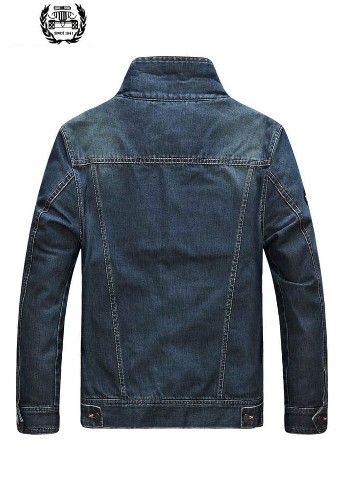 Moekas tume meeste teksatagi, suurus M~3XL, retro stiilis kevad-sügis jope.