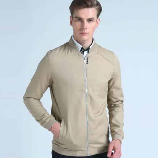 Meeste kevad-sügis jope, vabaaja stiilis, slim fit, puuvillane, bomber-tüüpi, püstkraega.