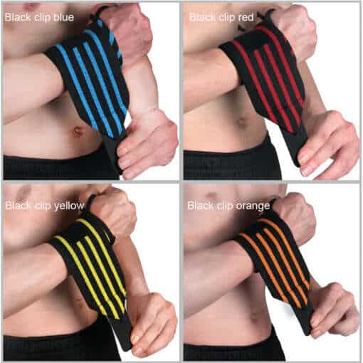 Triibulised randmetoed sportimiseks, reguleeritavad ja elastsed, sobivad tõstmiseks ja jõutõstmiseks, hingav materjal, saadaval mitmes värvitoonis.