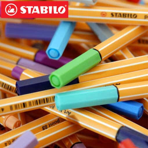 Peenikese otsaga vildikad, 25 tk, värvilised Stabilo Point 88 joonistamiseks ja illustreerimiseks.