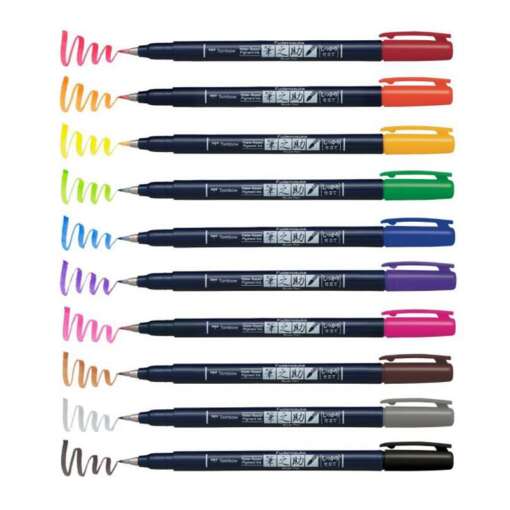 Jaapani import Tombow Fudenosuke pehme otsaga kalligraafia vildikas käsikirja ja kaartide valmistamiseks.
