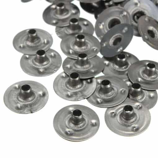 Küünlatahi aluste komplekt 100 tk, metallist ja vahatatud, küünalde valmistamiseks, mõõtmed 12.5x2.5mm