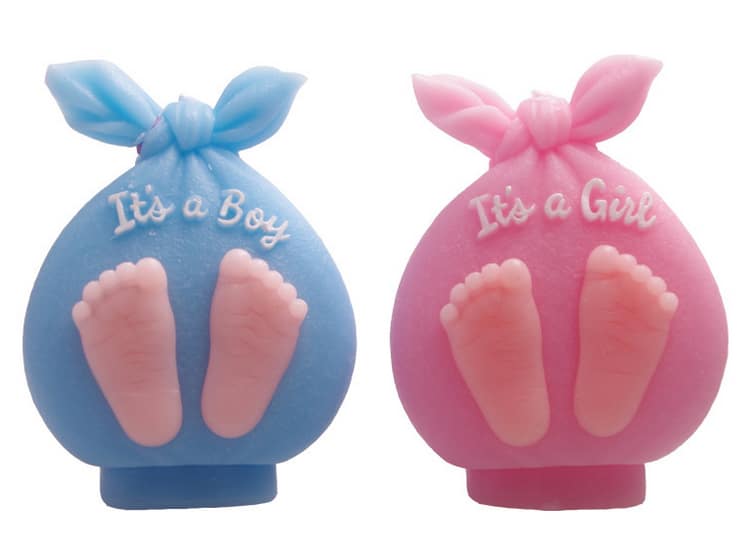 Silikoonvorm "It's a boy/girl" kahepoolne, 3D kujundus seebi või küünla valmistamiseks, komplektis 2 tk.