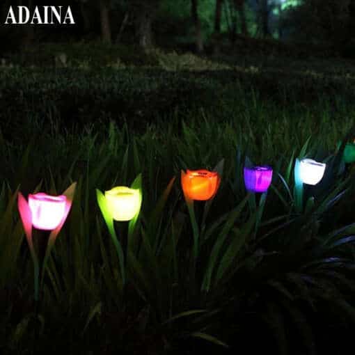 Veekindlad IP65 välisvalgustid, päikesepatareiga toidetud LED tulbivalgustid aiavalgustuse jaoks, 4-osaline komplekt