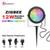 GLEDOPTO ZIGBEE LED aialamp, mis sobib õue kasutamiseks, 12W RGB CCT valgusega, töötab Amazon Alexa ja ZIGBEE3.0-ga.