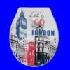 WC-poti kaas "Let´s go to London" koos värvilise disainiga, kõrgekvaliteediline ja trendikas vannitoatarvik.