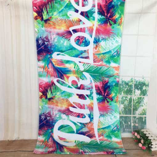 XC USHIO roosa pehme puuvillane rannarätik mõõtudega 70*145cm, sobilik reisimiseks, ujumiseks, joogaks ja kodukasutuseks diivanitekil või seinavaipana.