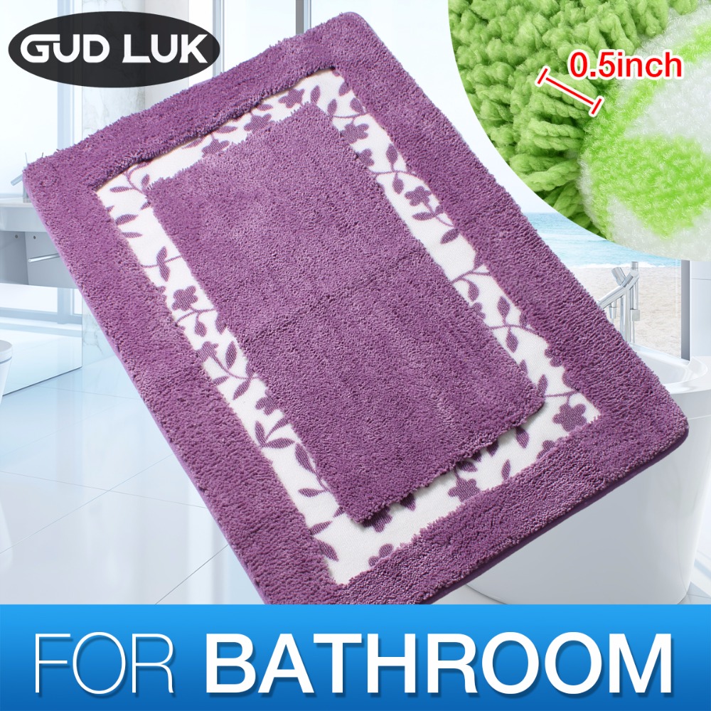 Libisemiskindel vannitoa vaip lilledega, valmistatud mikrokiust ja nailonist, suurus 50x80 cm, mudel TY-001