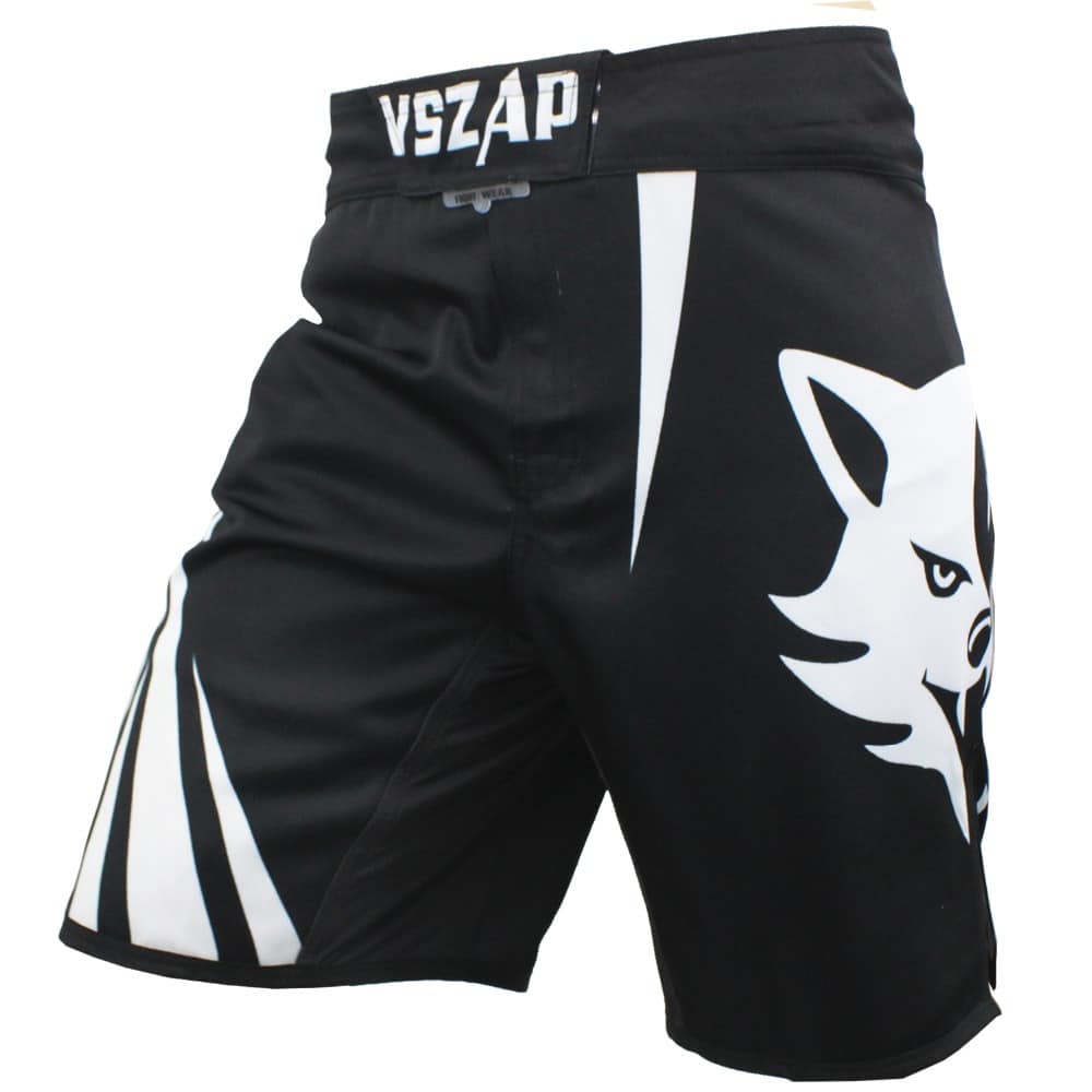 Mustad hundiga MMA püksid treeninguks ja võistlusteks, sobivad kickboxing'uks ja Muay Thai'ks.