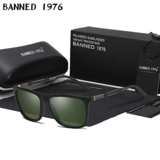 Polariseeritud klassikalised meeste päikeseprillid kandmiseks autojuhtimisel, ruudukujuline raam, UV400 kaitsega.
