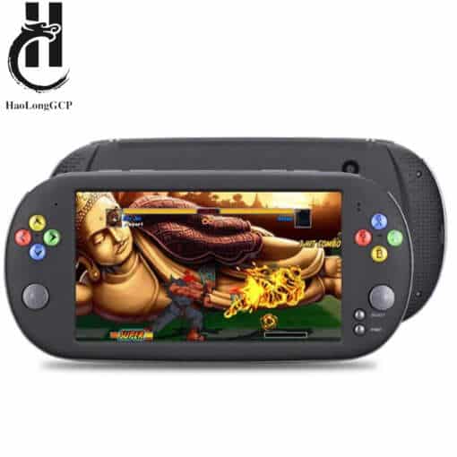 HaoLongGCP 7-tolline kaasaskantav retro mängukonsool, mis toetab PS1 ja NeoGeo mänge, 8/16/32-bitiseid mänge, 8GB mälumahtu ning sisaldab 1500 tasuta mängu koos TV Out toega.