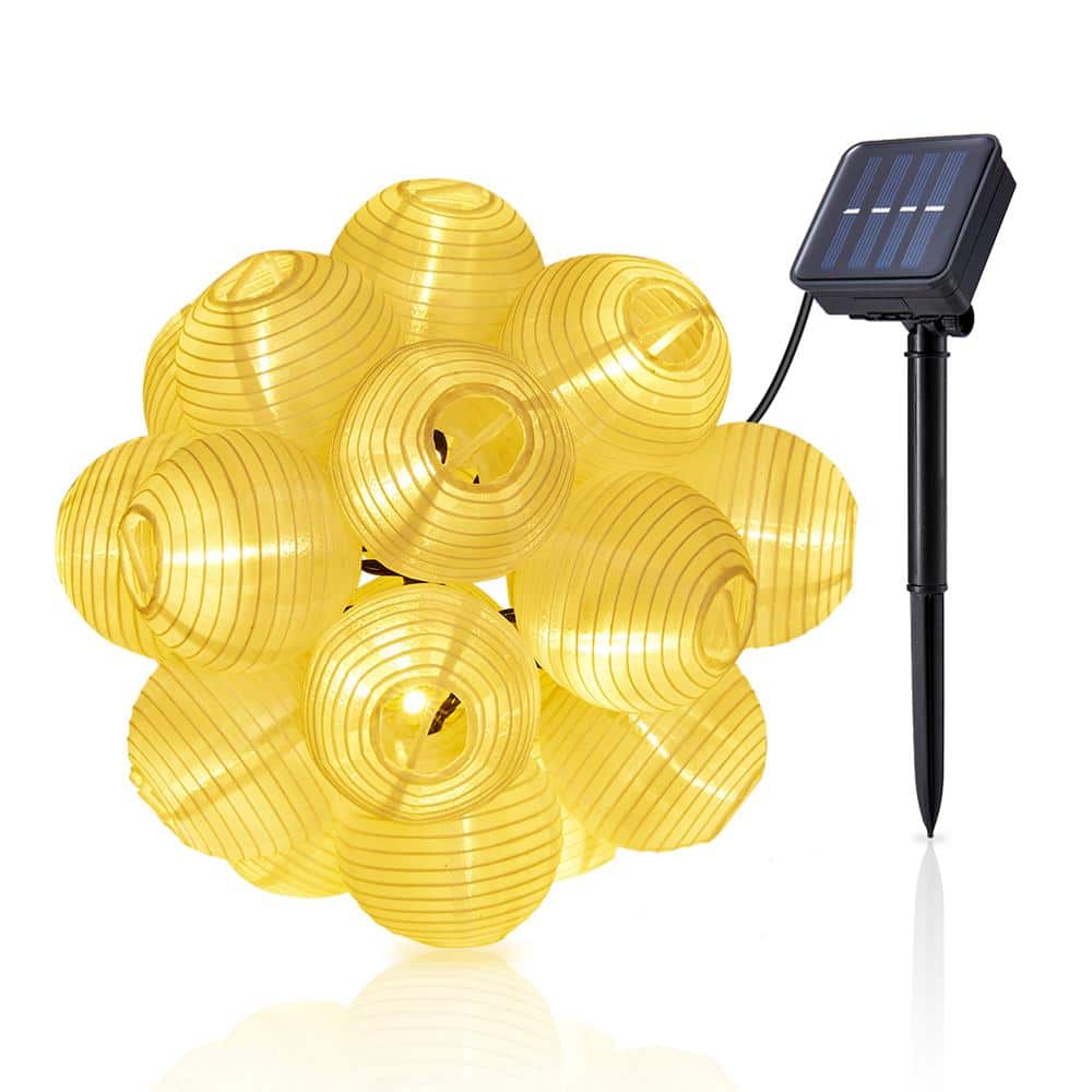 Hiina laternate stiilis valgustikett, 20/30LED päikesepatareiga lamp, sobib aeda, terrassile või pidulikuks kaunistuseks.