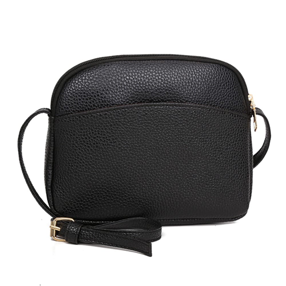 Naiste ühevärviline PU nahast crossbody kott, universaalne ja pehme, saadaval musta, punase, beeži ja roosa värvitoonina.