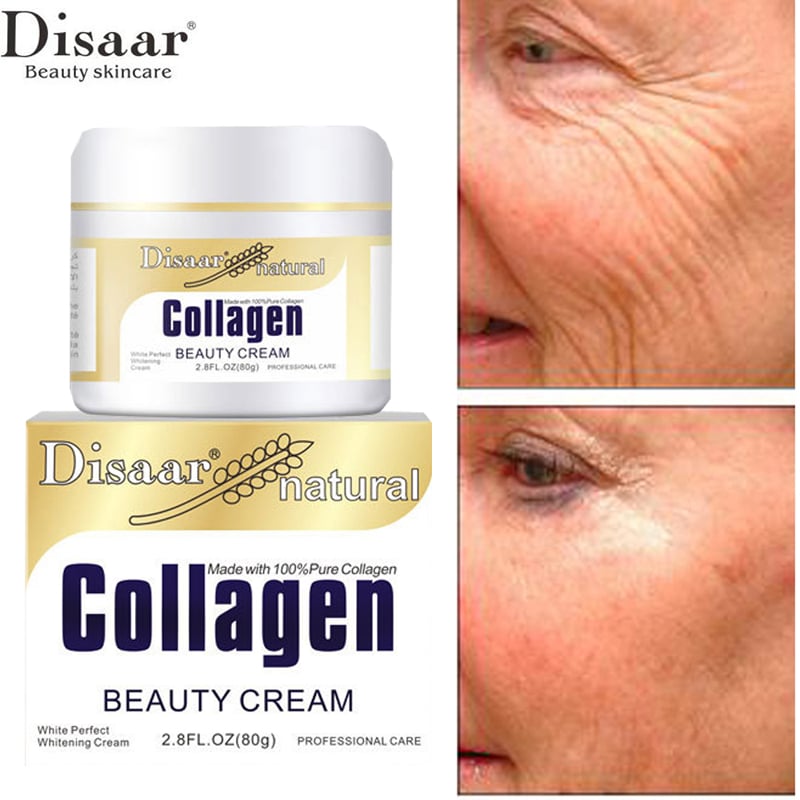 Disaar Collagen Power Lifting Cream 80g purk, mis sisaldab kortsudevastast ja niisutavat näokreemi. Kreem on mõeldud naha hoolduseks, valgendamiseks, niisutamiseks ja vananemisvastaseks hoolduseks.