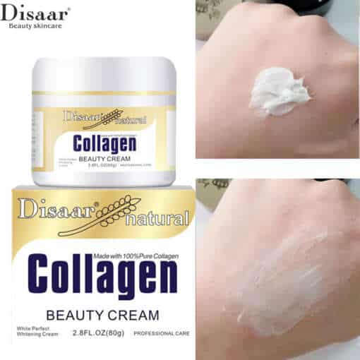 Disaar Collagen Power Lifting Cream 80g purk, mille etikett rõhutab kreemi kortsudevastaseid ja niisutavaid omadusi.