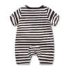 Beebi suvine jumpsuit lühikeste varrukatega, armas loomadega muster, 100% puuvillast, tüdrukutele mõeldud.