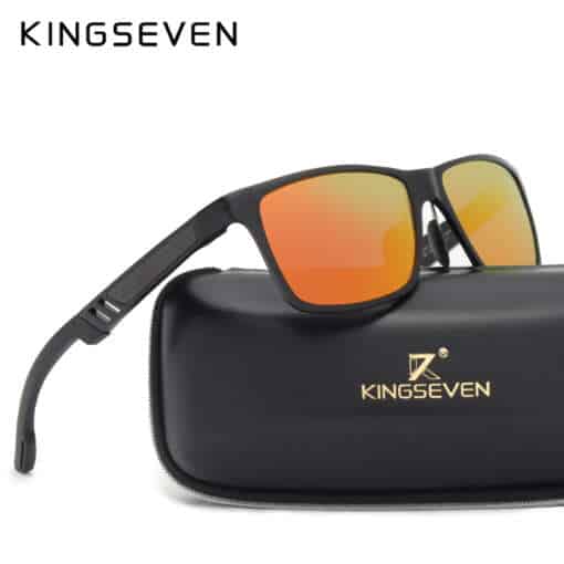 KINGSEVEN unisex alumiiniumist kandilised polariseeritud peegel UV400 päikeseprillid meestele ja naistele