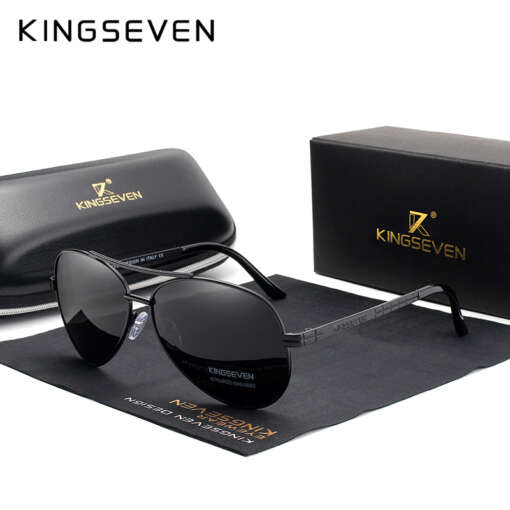 Stiilsed HD polariseeritud prillid meestele, KINGSEVEN 2019 uus disain, lennunduse sulamist raam, UV400 kaitse.