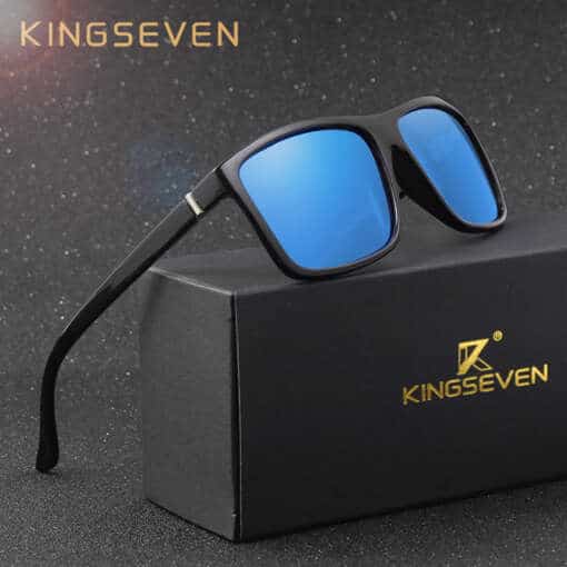 KINGSEVEN vintage stiilis päikeseprillid meestele UV400 kaitsega klassikalised ruudukujulised prillid sõitmiseks ja reisimiseks unisex mudel S730.