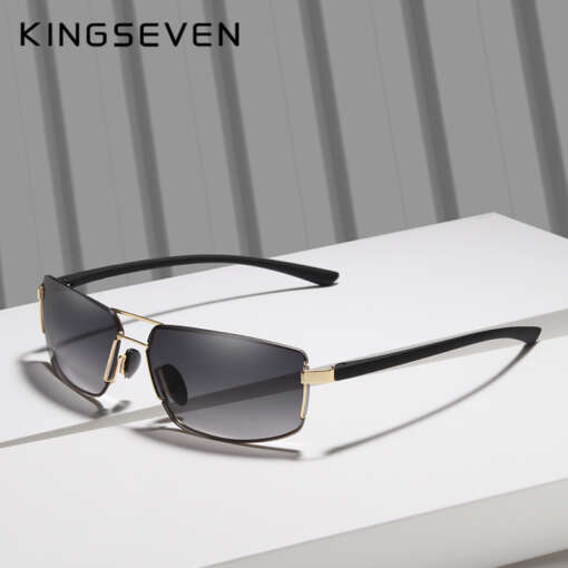 KINGSEVEN brändi disainiga meeste päikeseprillid, ruudukujulise raamiga, klassikalised ja unisex.