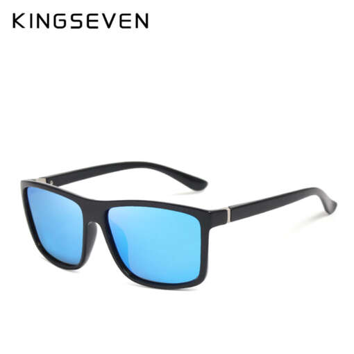 Lihtsad UV400 päikeseprillid meestele, klassikaline ruudukujuline disain, TR90 raam, KINGSEVEN bränd.