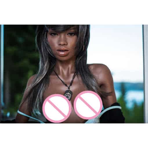 Sale realistlik musta värvi elusuuruses silikoonist seksnukk meestele, 168 cm WMDOLL.