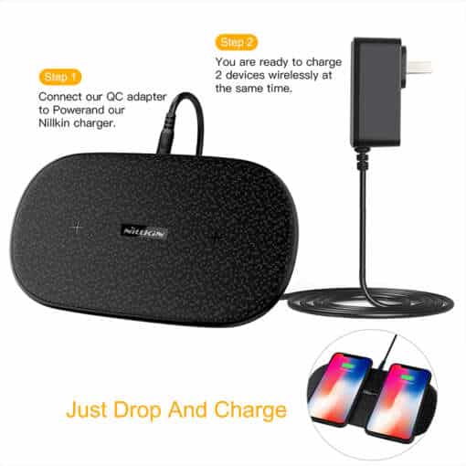 Juhtmevaba laadija kahele telefonile, sobib Xiaomi 9 Mix 2S, Samsung Galaxy S10 5G, S10+, S10e ja iPhone XS Max, Xr, X jaoks