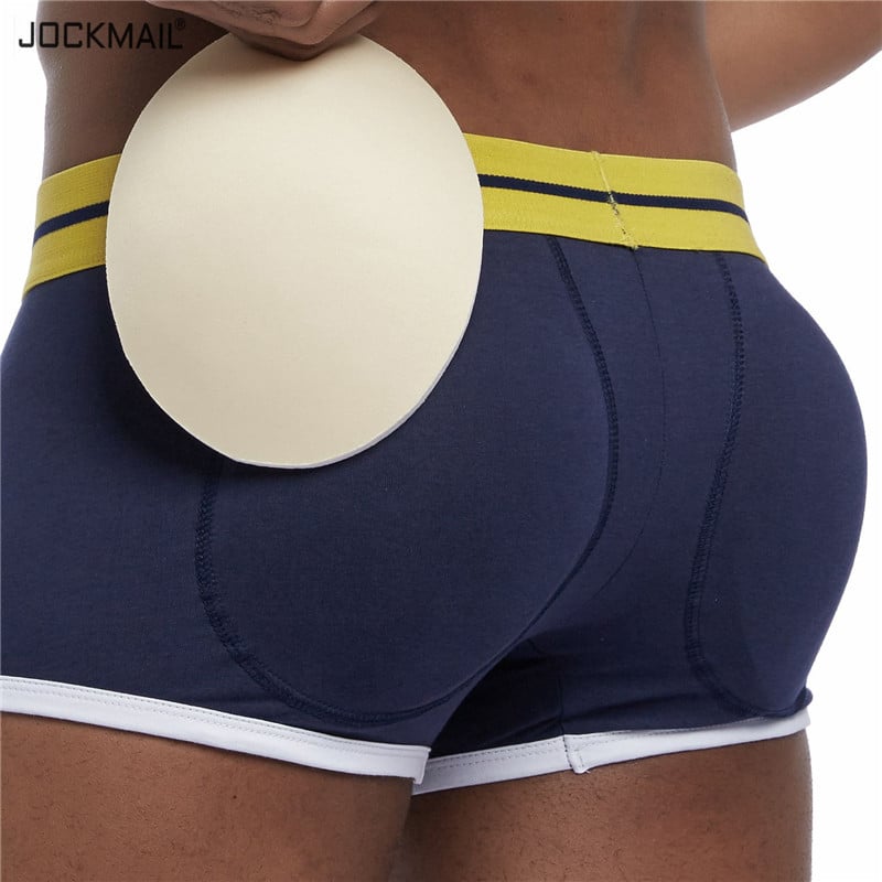 JOCKMAIL suurendavate padjakestega bokserid meestele, push-up efektiga ja paketti rõhutav disain.