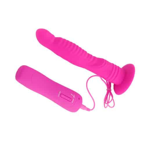Iminapiga vibreeriv dildo roosa või musta värviga, minimalistlik disain, painduv ja veekindel materjal.