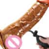 Täispumbatav realistlik dildo valgel taustal