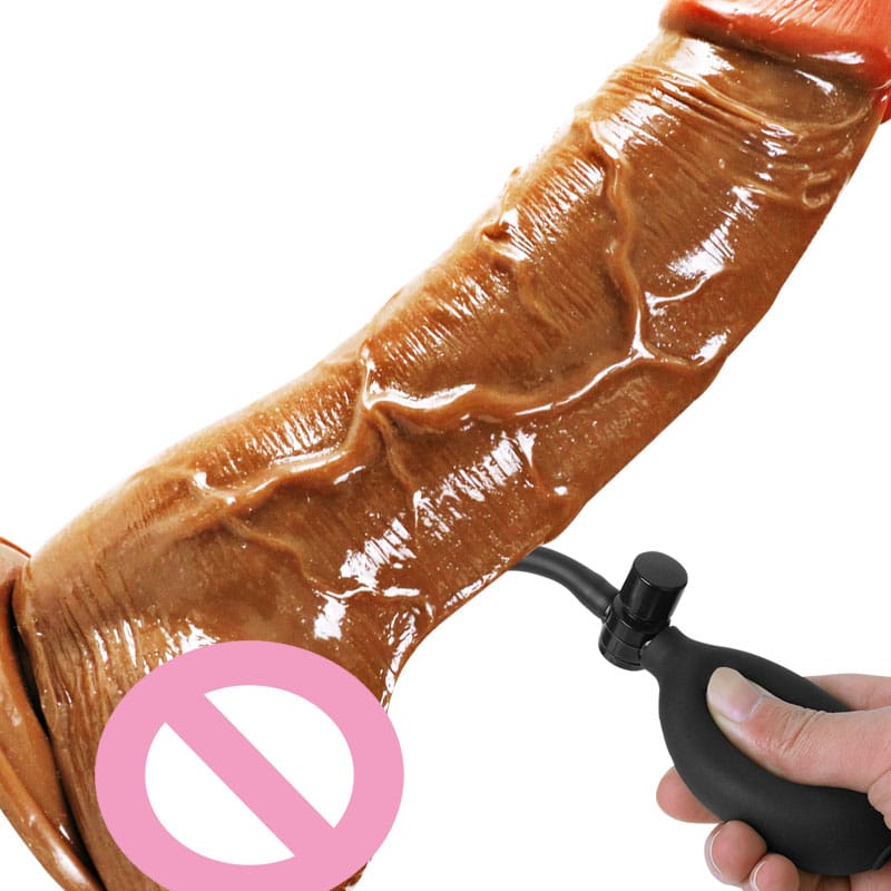 Täispumbatav realistlik dildo valgel taustal