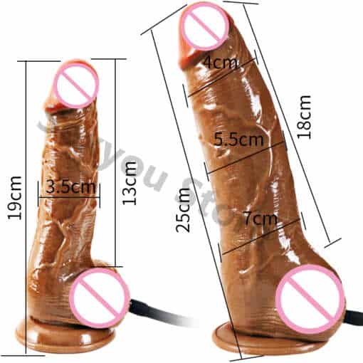 Täispumbatav iminapaga dildo puitpinnal