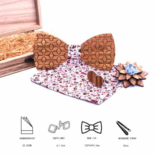 Neljaosaline mustriline komplekt meestele, mis sisaldab elegantset mustrit ja sobib igaks sündmuseks.