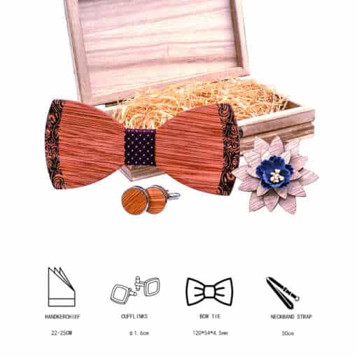 Neljaosaline komplekt meestele, mis sisaldab särki, pükse, lipsu ja taskurätikut, esitatud elegantse ja stiilse välimusega.