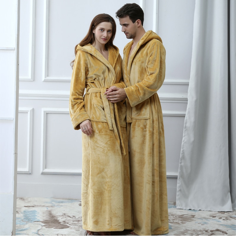beež ja kollane hommikumantel unisex disain meestele ja naistele