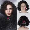 jon snowi parukas must lokkis karvadega cosplay aksessuaar