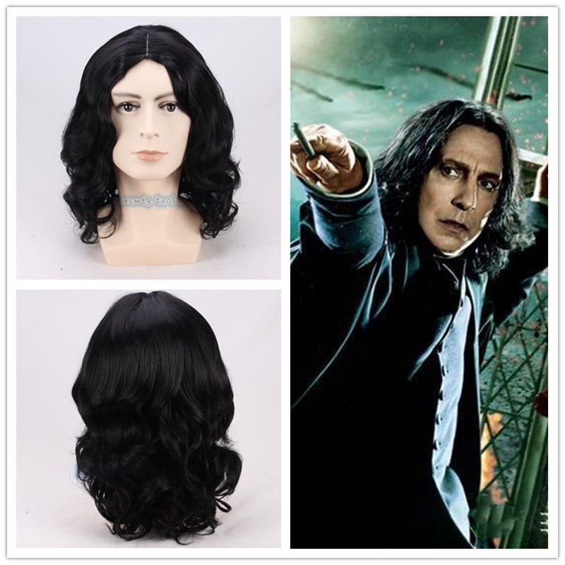 severus snape parukas mustade sirgete juustega harry potter temaatikaga kostüümitarvik