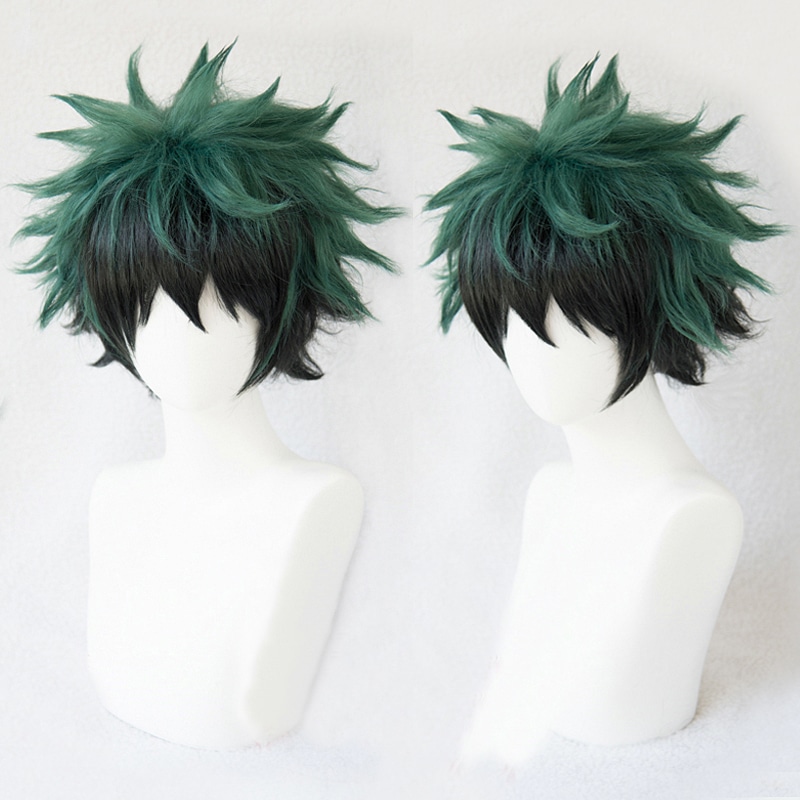 izuku midoriya parukas roheliste turris juustega anime stiilis peakatteks