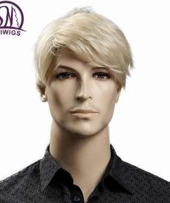 Blond sirgete juustega parukas meestele