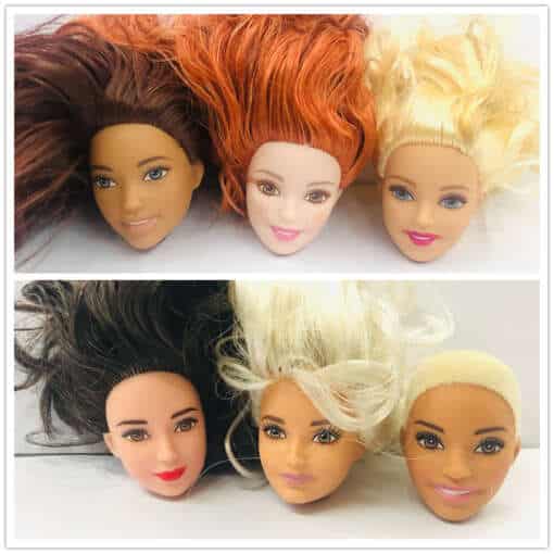 asenduspead barbie nukkudele mitmesugustes värvitoonides ja soengutega