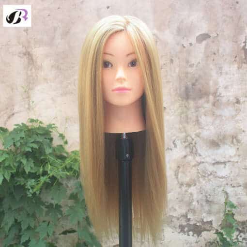 Blondide 65 cm pikkuste juustega treeningpea