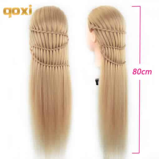 pikkade juustega mannekeeni pea 80 cm blondid sirged juuksed realistlikud detailid display jaoks