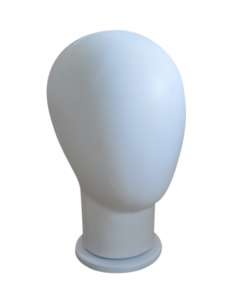 valgest plastikust parukahoidja minimalistlik disain koosneb kolmest osast