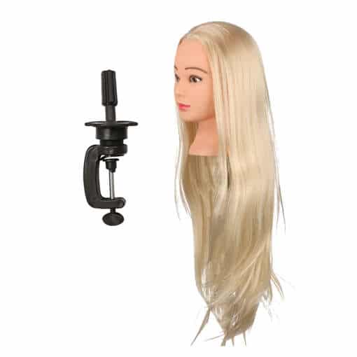 Sirgete blondide juustega pea