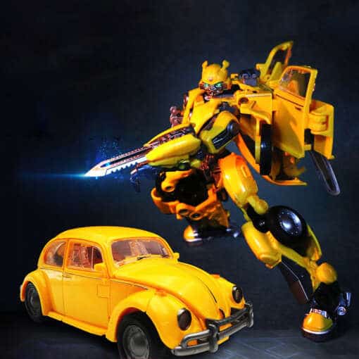 transformeeruv transformer bumblebee robotmänguasi autoks ja tagasi muutuv kollane robot