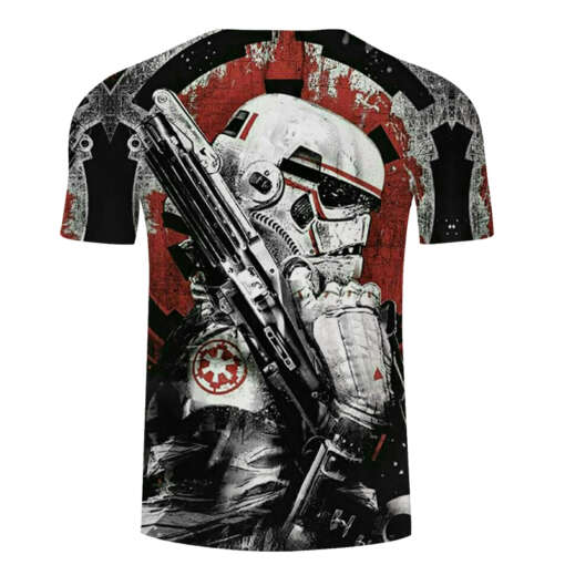 meeste särk stormtrooperiga, valge lühikeste varrukatega särk, ees stormtrooperi pilt, star wars temaatika
