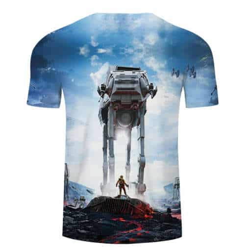 meeste t-särk star wars graafilise disainiga hallil taustal