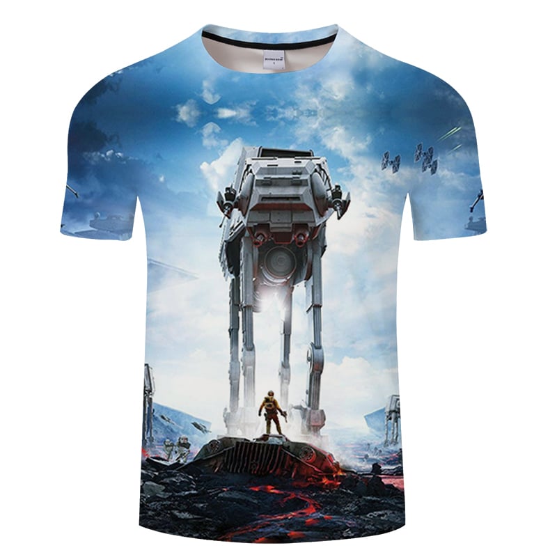 meeste star wars t-särk hallil taustal