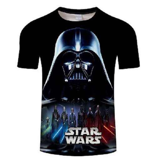 särk star wars tegelastega mustal taustal